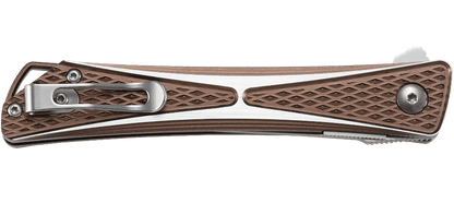 CRKT Crossbones Bronze 3.5" IKBS Folding Knife with Flipper - Jeff Park Design - 7530B