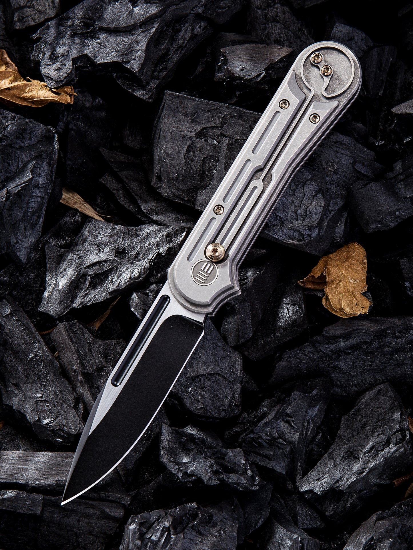 WE Double Helix 3.3" Two-Tone CPM S35VN Slide-Lock Titanium Folding Knife 815E