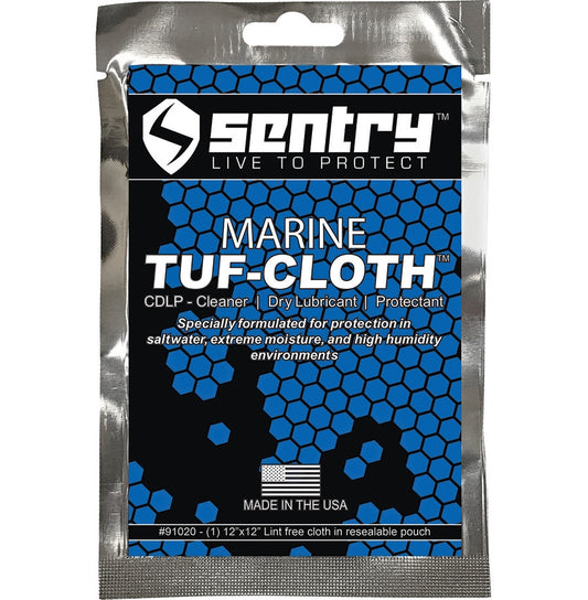 Sentry Solutions MARINE TUF-CLOTH 12"x12" Micro Bonding Crystal Barrier Cloth in Resealable Pouch
