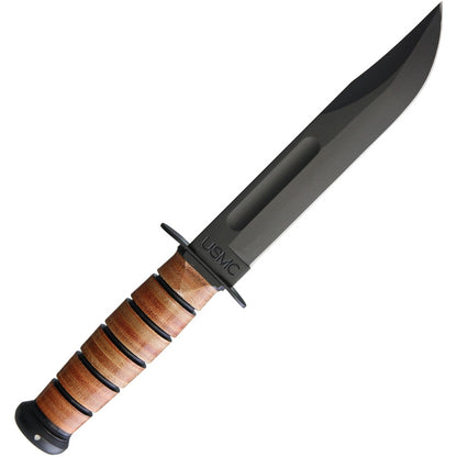 KA-BAR USMC 7" 120th Anniversary Commemorative Fixed Blade Knife with Leather Sheath 9191