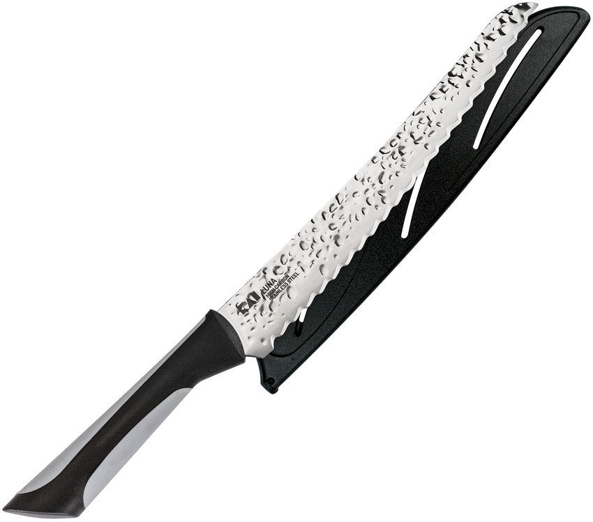 KAI Luna 8.5" Bread Knife with Hammered Finish and Sheath AB7062