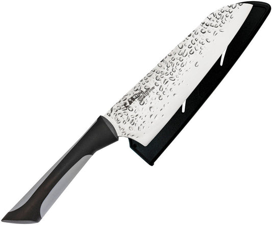 KAI Luna 7" Santoku Knife with Hammered Finish and Sheath AB7064