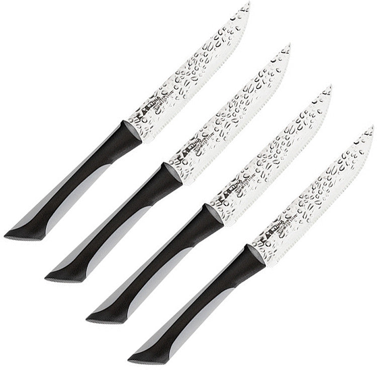 KAI Luna 4 Piece Steak Knife Set with Hammered Finish AB7075