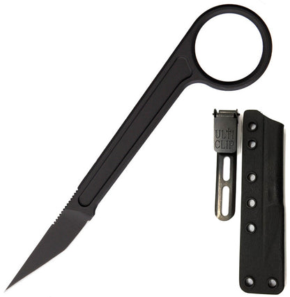 Bastinelli Creations Picoeur 1.625" Black PVD N690Co Knife with Ulticlip
