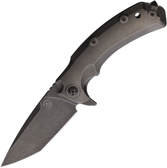 Bastinelli Safe 3.625" Magnacut PVD Stonewashed Milled Titanium IKBS Folding Knife