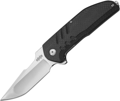 Brous Blades Strife Carbon Fiber 3.5" D2 Satin Folding Knife - Dustin Turpin Design