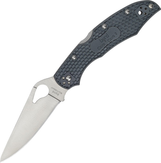 Spyderco Byrd Cara Cara 2 Gray FRN Folding Knife BY03PGY2