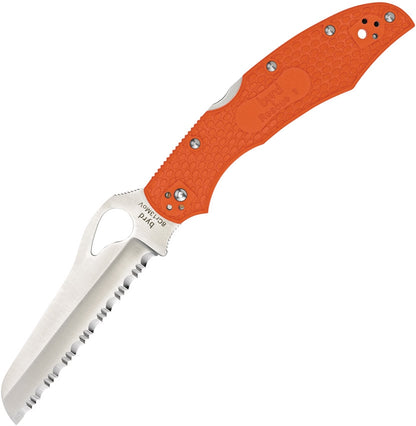 Spyderco Byrd Cara Cara 2 Orange FRN Rescue Folding Knife BY17SOR2