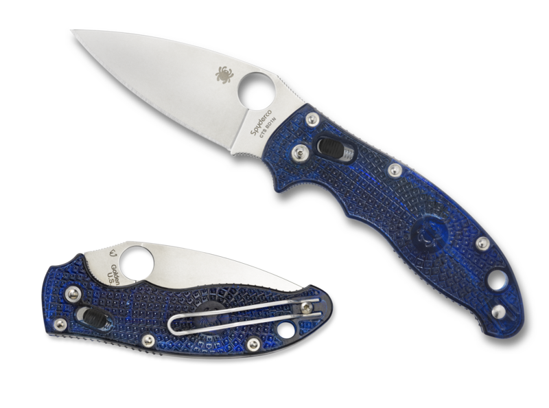 Spyderco Manix 2 CTS BD1N Dusk Blue FRCP Folding Knife C101PBL2