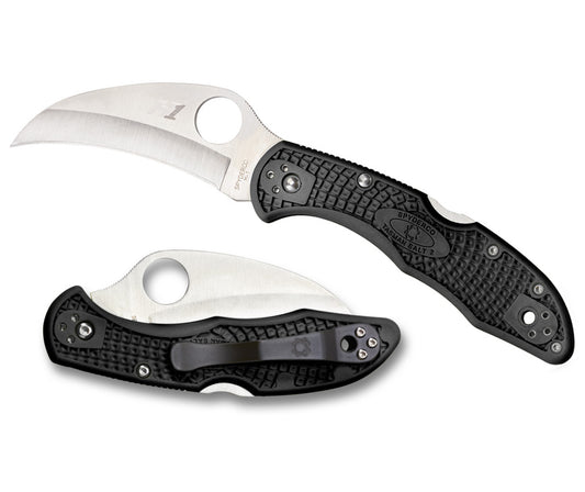 Spyderco Tasman Salt 2 Black FRN 2.91" H-2 Rustproof Folding Knife C106PBK2