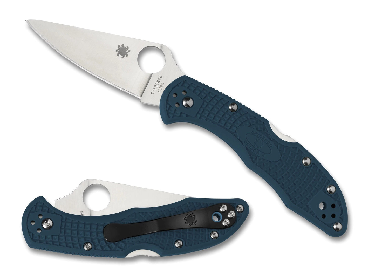 Spyderco Delica 4 2.9" K390 Blue FRN Folding Knife C11FPK390