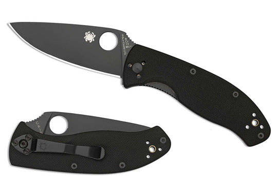 Spyderco Tenacious 3.39" Black 8Cr13MoV G-10 Folding Knife C122GBBKP