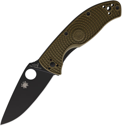 Spyderco Tenacious Lightweight Exclusive 3.39" Black 8Cr13MoV OD Green FRN Folding Knife C122PODBK