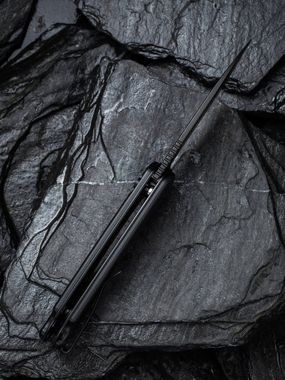 Civivi Elementum II Button Lock 2.96" Nitro-V Black Stonewashed Black G10 Folding Knife C18062P-1