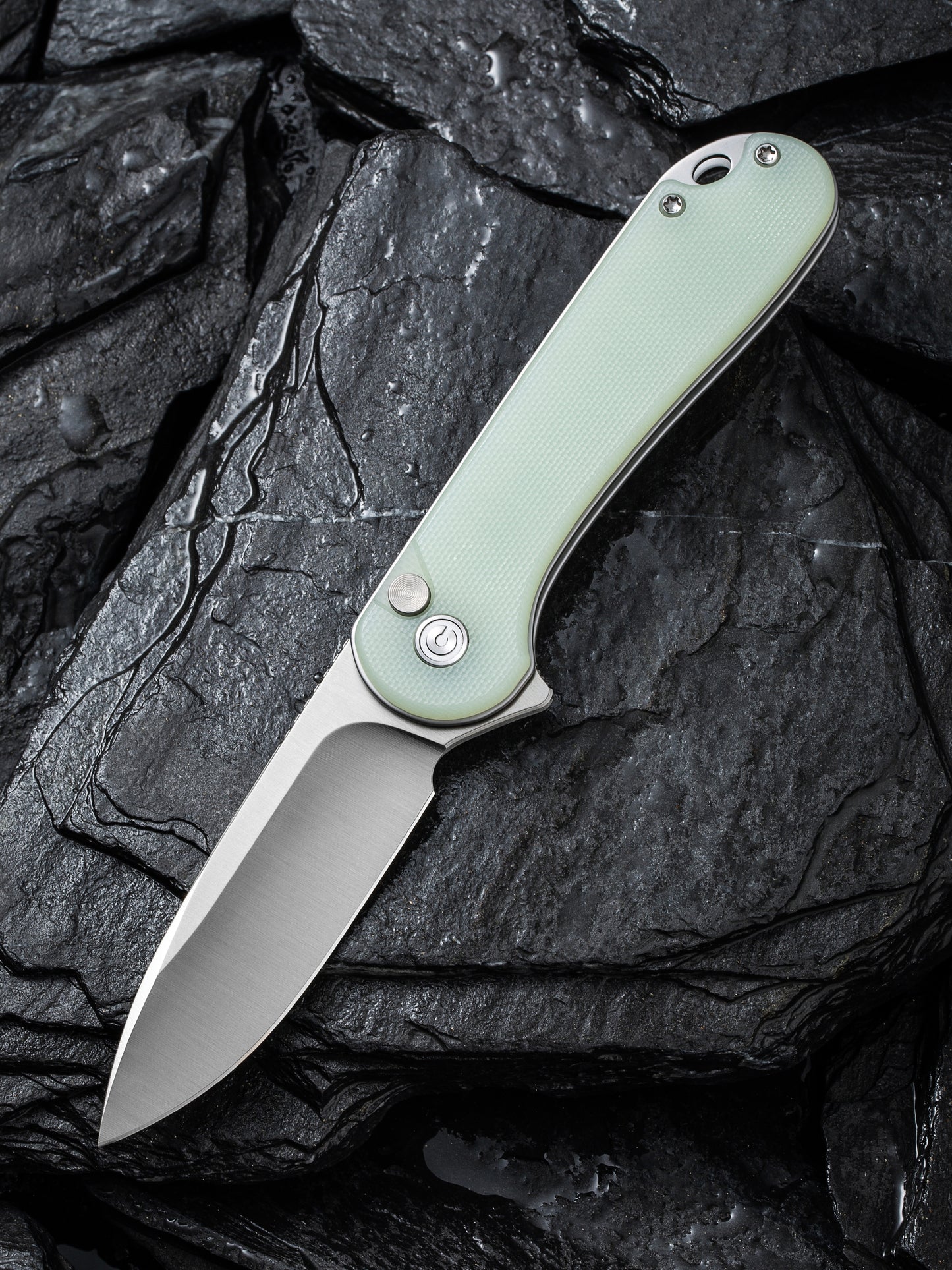 Civivi Elementum II Button Lock 2.96" Nitro-V Natural G10 Folding Knife C18062P-2