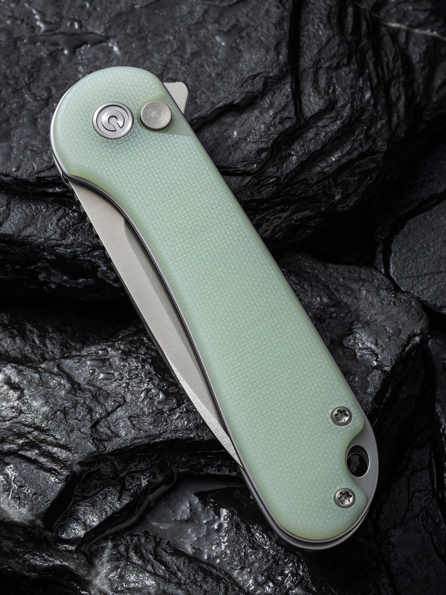 Civivi Elementum II Button Lock 2.96" Nitro-V Natural G10 Folding Knife C18062P-2