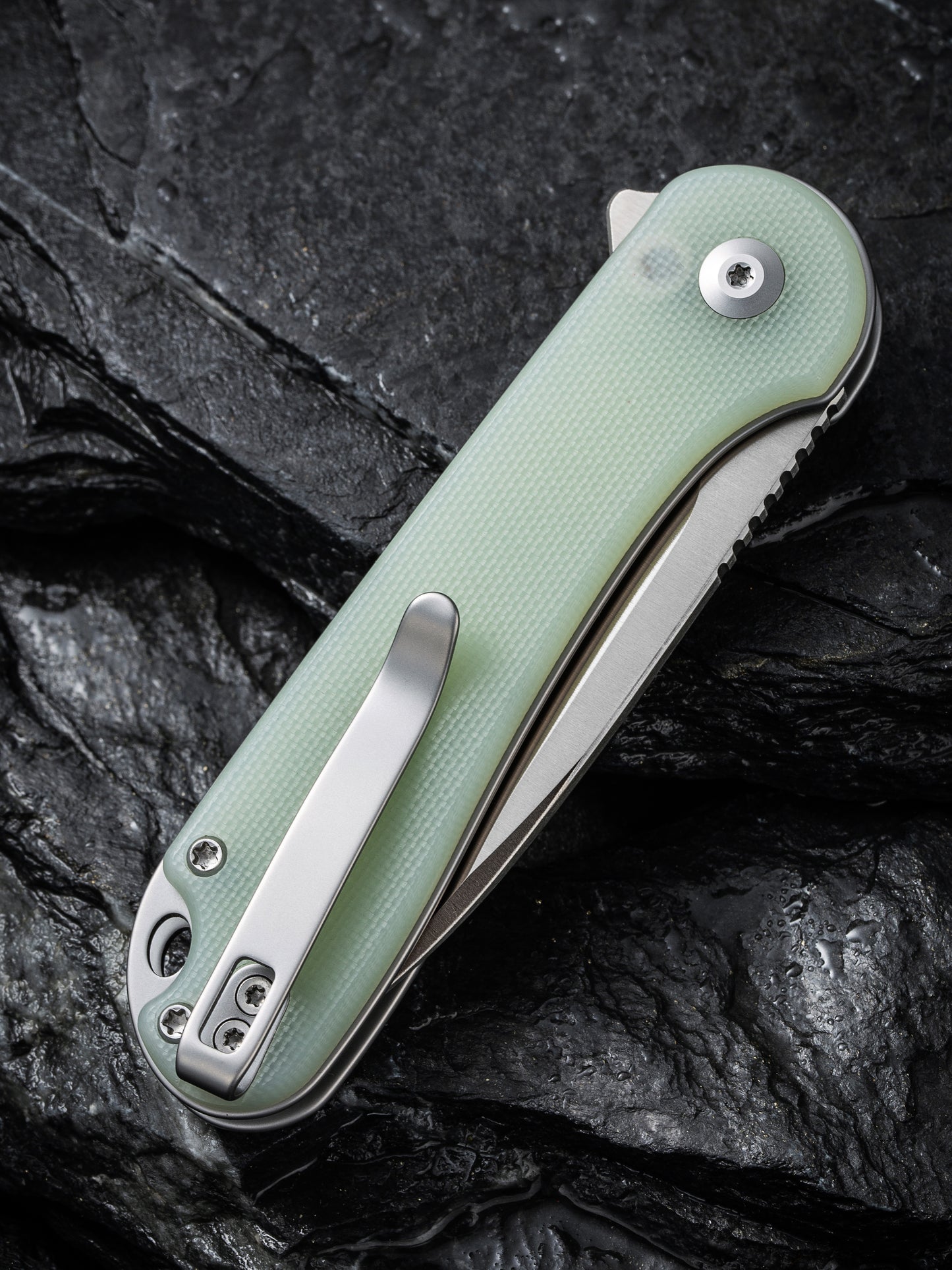 Civivi Elementum II Button Lock 2.96" Nitro-V Natural G10 Folding Knife C18062P-2