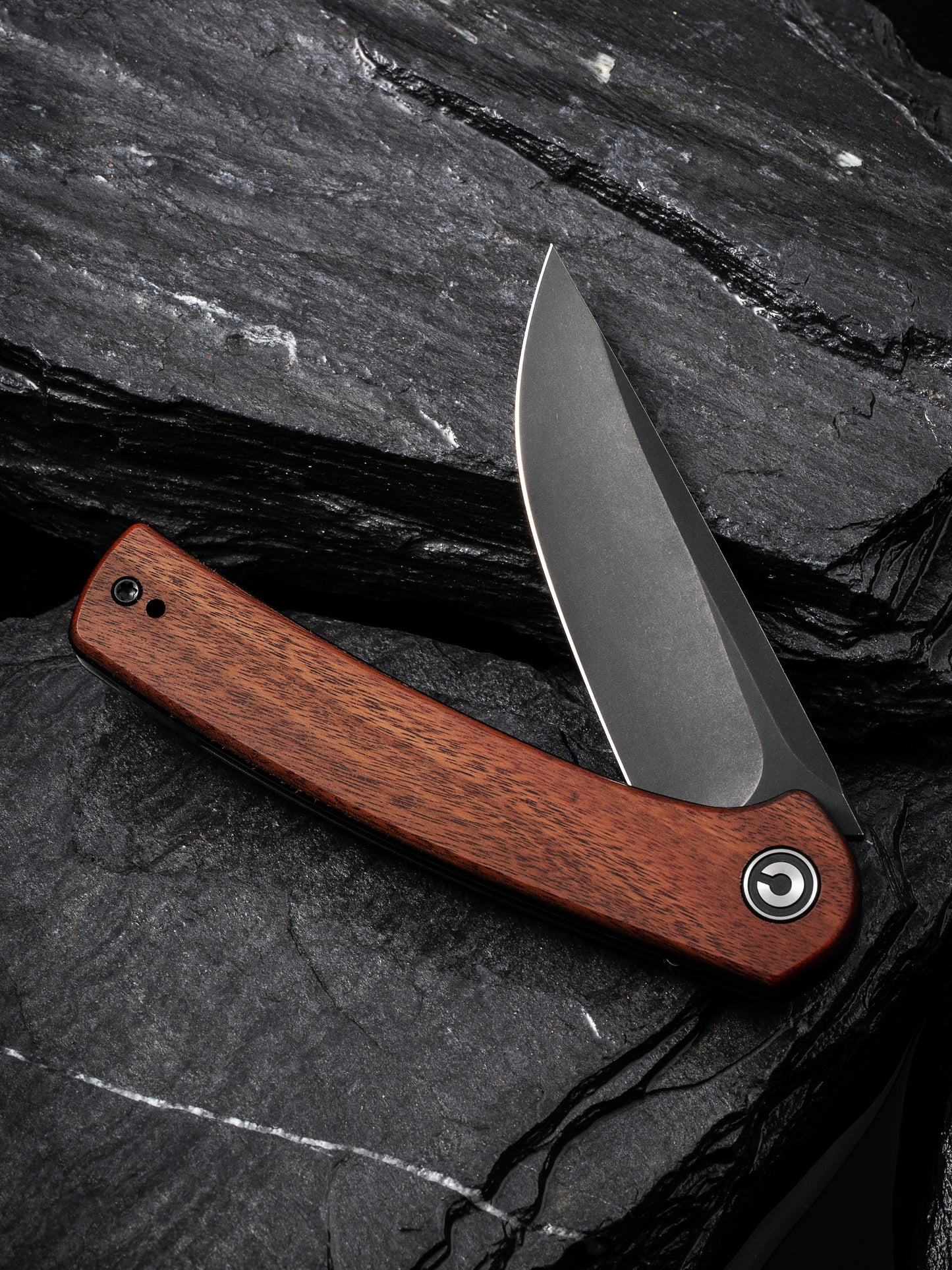 Civivi Mini Asticus 3.25" 10Cr15CoMoV Guibourtia Wood Folding Knife C19026B-5