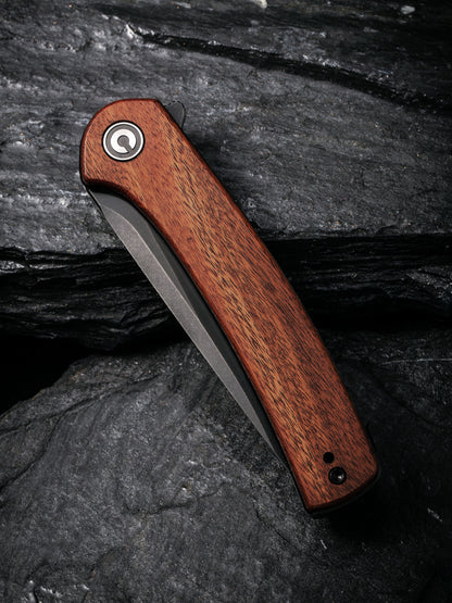 Civivi Mini Asticus 3.25" 10Cr15CoMoV Guibourtia Wood Folding Knife C19026B-5