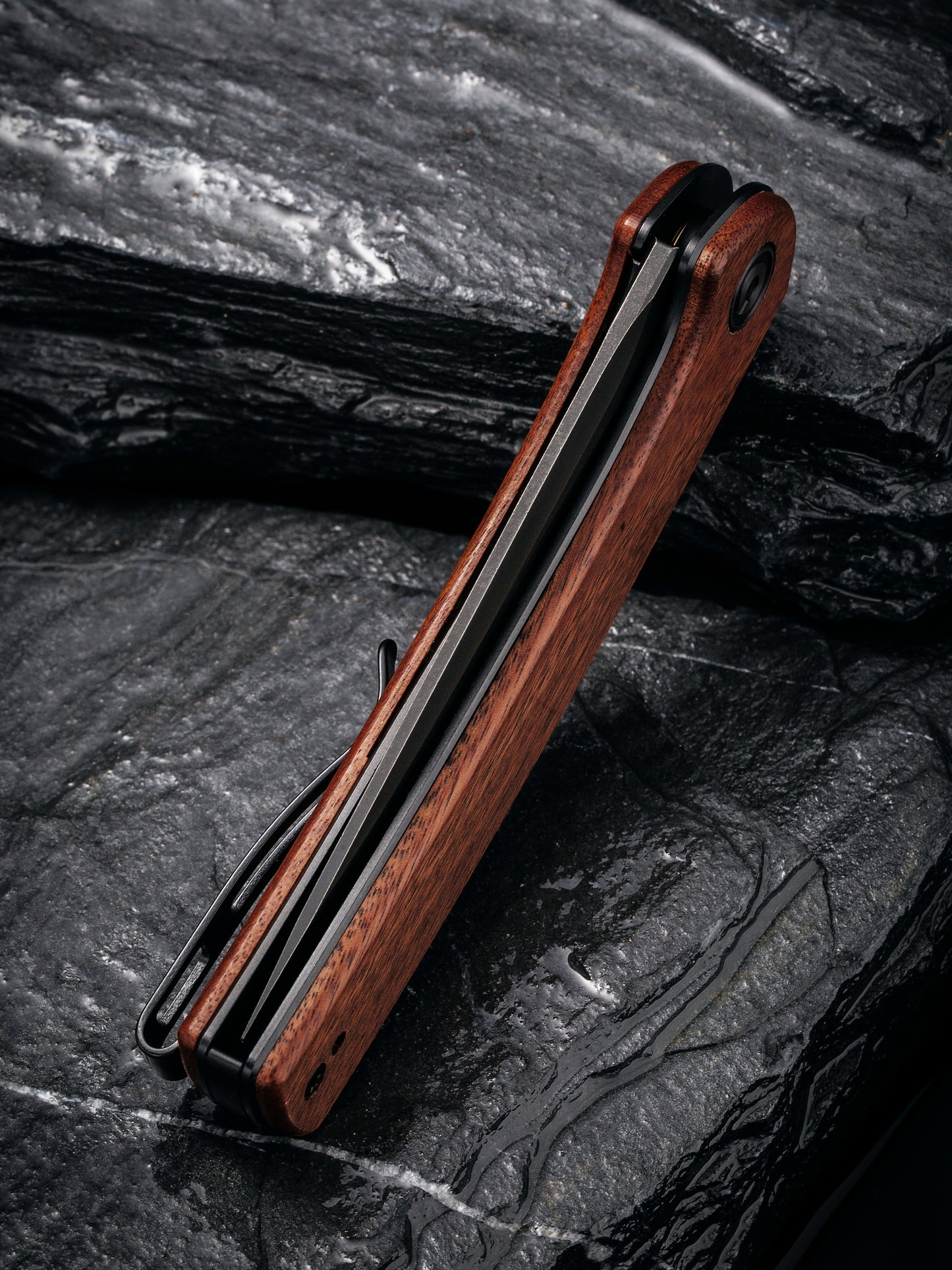 Civivi Mini Asticus 3.25" 10Cr15CoMoV Cuibourtia Wood Folding Knife C19026B-5