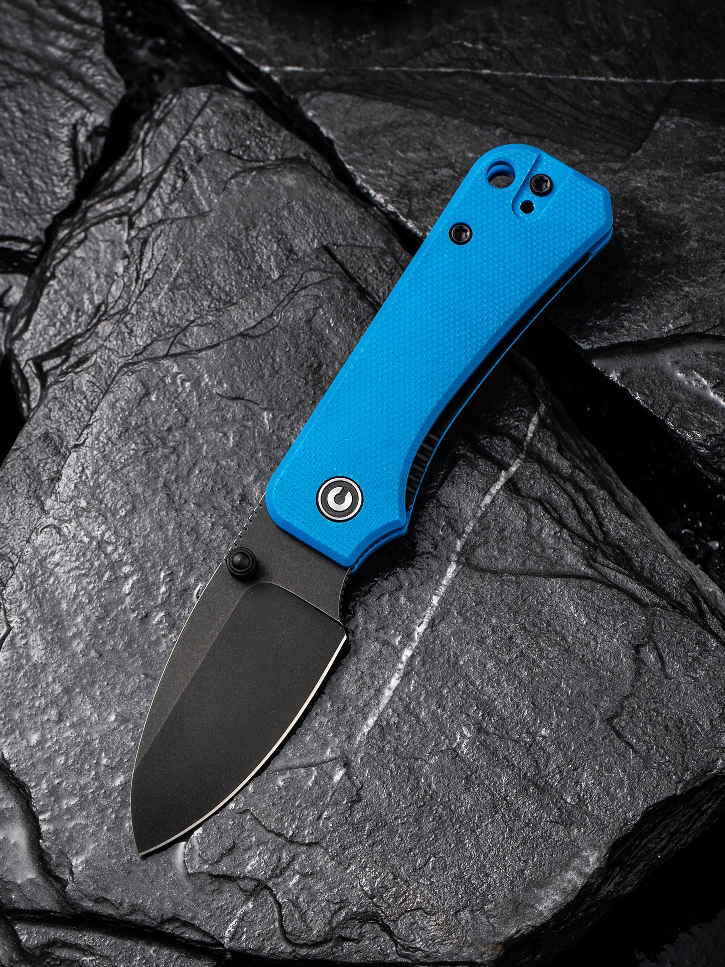 Civivi Baby Banter 2.34" Black Nitro-V Blue G10 Folding Knife C19068S-3