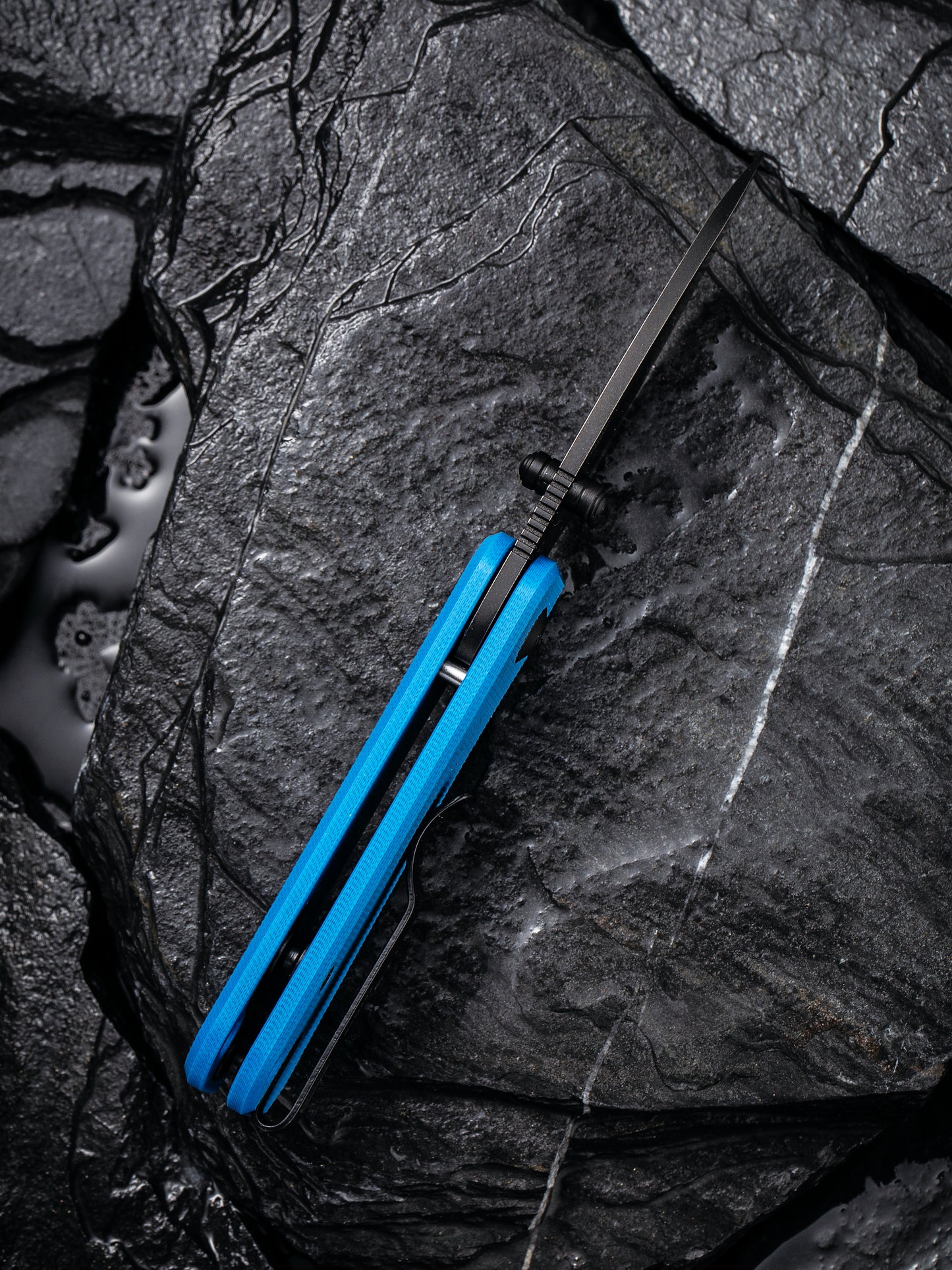 Civivi Baby Banter 2.34" Black Nitro-V Blue G10 Folding Knife C19068S-3