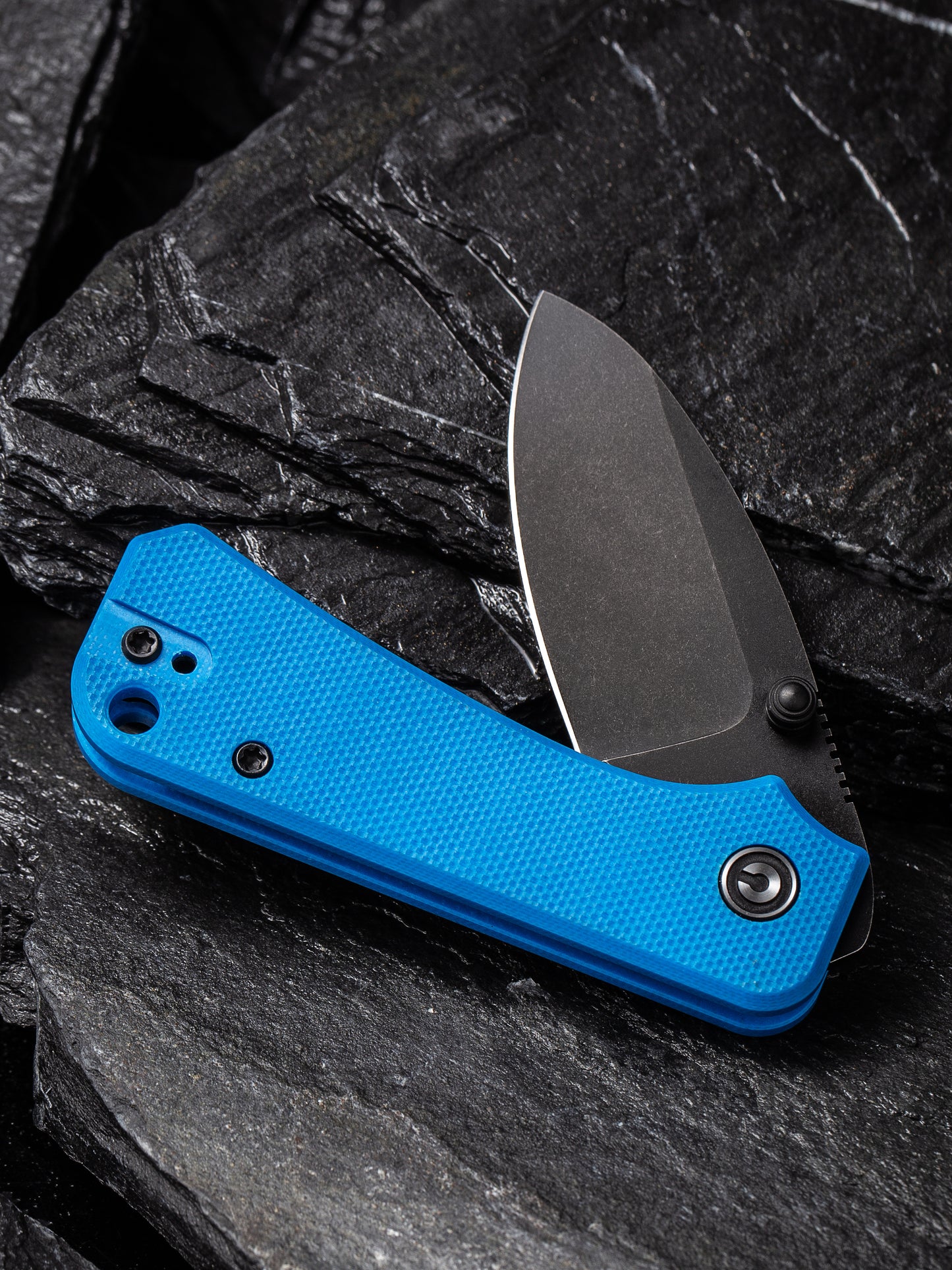 Civivi Baby Banter 2.34" Black Nitro-V Blue G10 Folding Knife C19068S-3