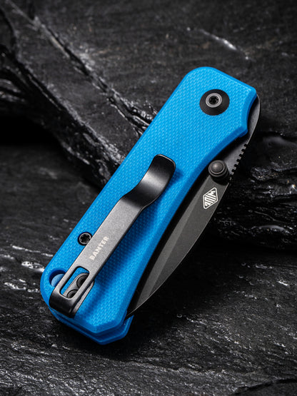 Civivi Baby Banter 2.34" Black Nitro-V Blue G10 Folding Knife C19068S-3