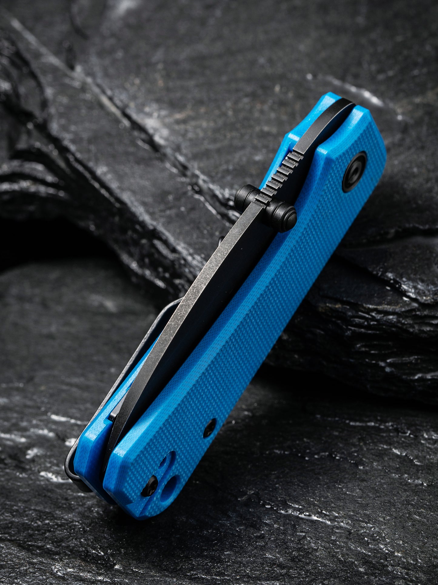 Civivi Baby Banter 2.34" Black Nitro-V Blue G10 Folding Knife C19068S-3