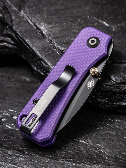 Civivi Baby Banter 2.34" Black Nitro-V Purple G10 Folding Knife C19068S-4