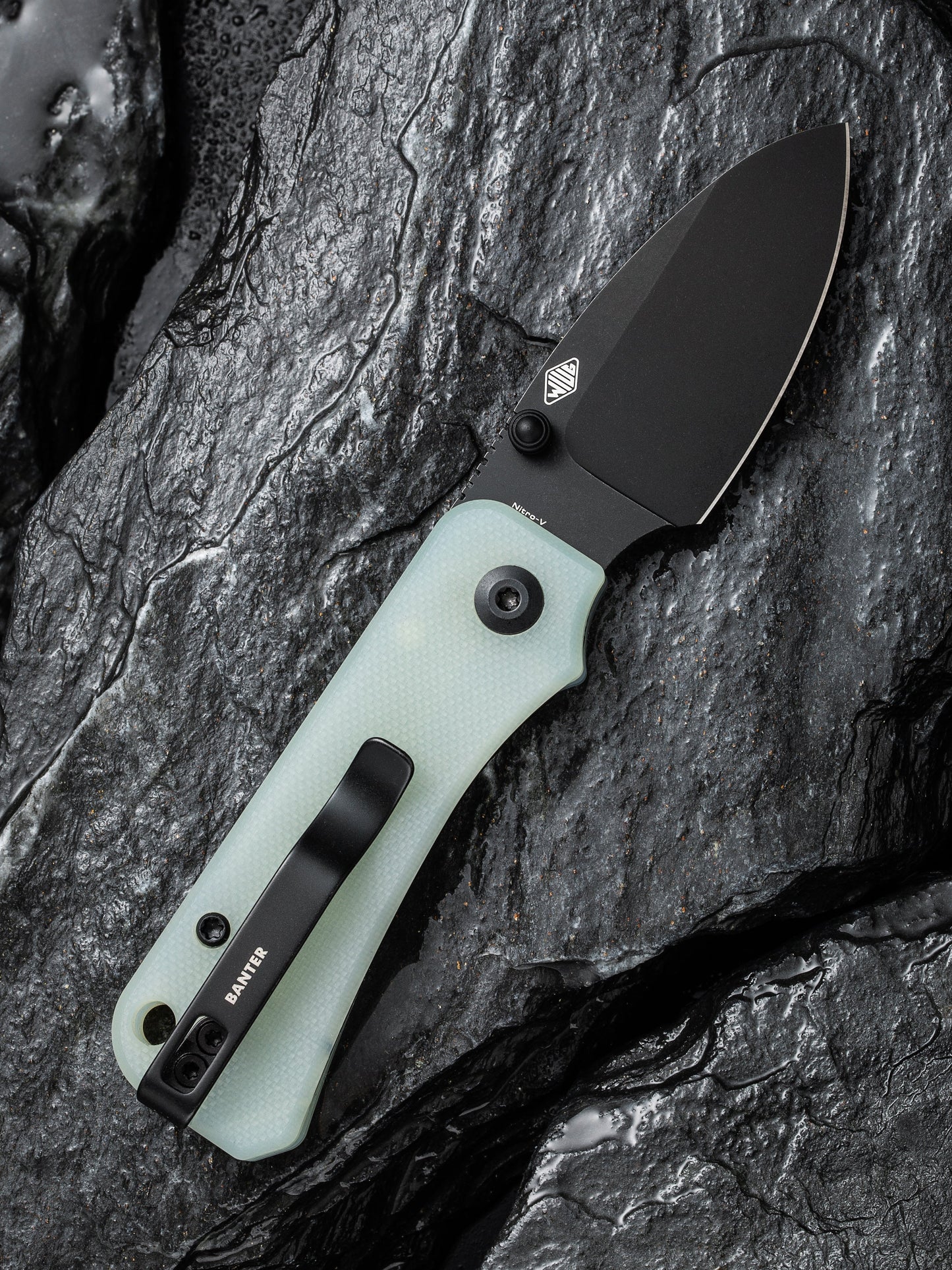 Civivi Baby Banter 2.34" Black Nitro-V Natural G10 Folding Knife C19068S-8