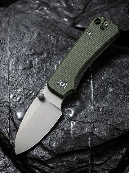 Civivi Baby Banter 2.34" Nitro-V Green Micarta Folding Knife C19068SB-1