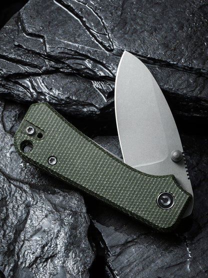 Civivi Baby Banter 2.34" Nitro-V Green Micarta Folding Knife C19068SB-1