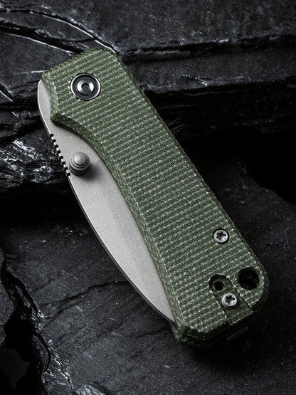 Civivi Baby Banter 2.34" Nitro-V Green Micarta Folding Knife C19068SB-1