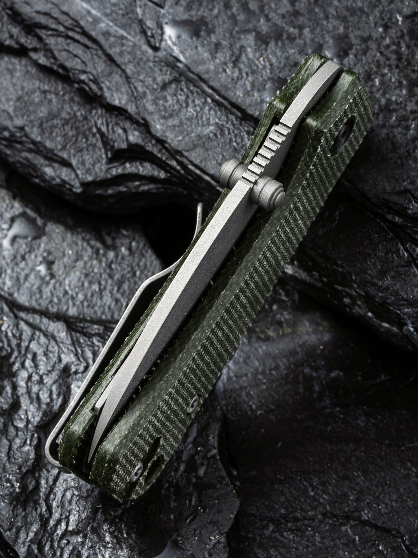 Civivi Baby Banter 2.34" Nitro-V Green Micarta Folding Knife C19068SB-1