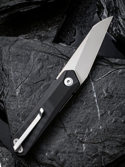 Civivi Ki-V Plus 2.52" Nitro-V Black G10 Linerlock Folding Knife by Ostap Hel C20005B-1