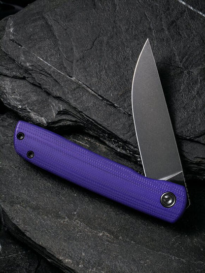 Civivi Bo 2.92" Black Nitro-V Purple G10 Folding Knife by Brad Zinker C20009B-5