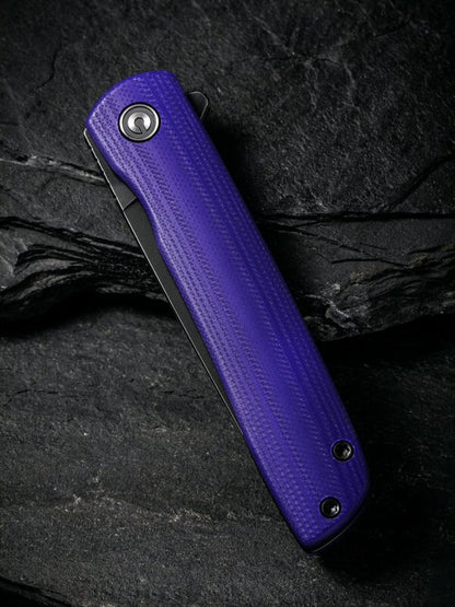 Civivi Bo 2.92" Black Nitro-V Purple G10 Folding Knife by Brad Zinker C20009B-5