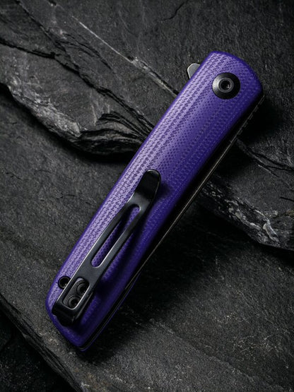 Civivi Bo 2.92" Black Nitro-V Purple G10 Folding Knife by Brad Zinker C20009B-5