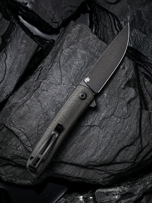 Civivi Bo 2.92" Black Nitro-V Dark Green Micarta Folding Knife by Brad Zinker C20009B-6