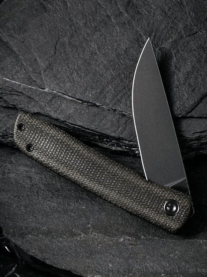 Civivi Bo 2.92" Black Nitro-V Dark Green Micarta Folding Knife by Brad Zinker C20009B-6