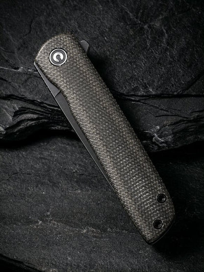 Civivi Bo 2.92" Black Nitro-V Dark Green Micarta Folding Knife by Brad Zinker C20009B-6