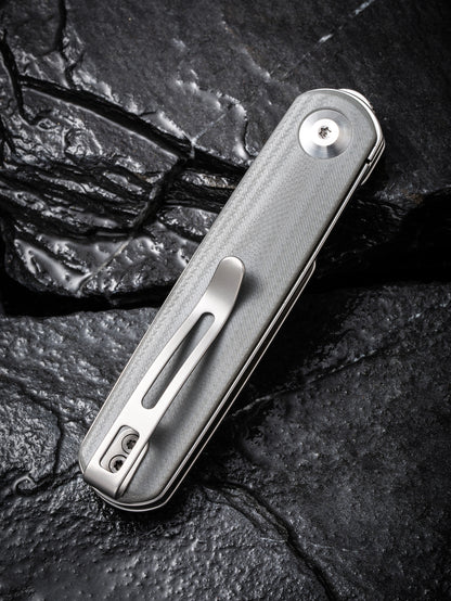 Civivi Lumi 2.56" Sandvik 14C28N Gray G10 Folding Knife by Justin Lundquist C20024-2