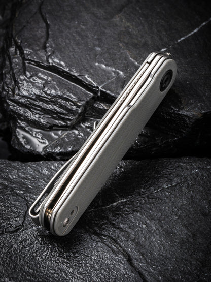 Civivi Lumi 2.56" Sandvik 14C28N Gray G10 Folding Knife by Justin Lundquist C20024-2