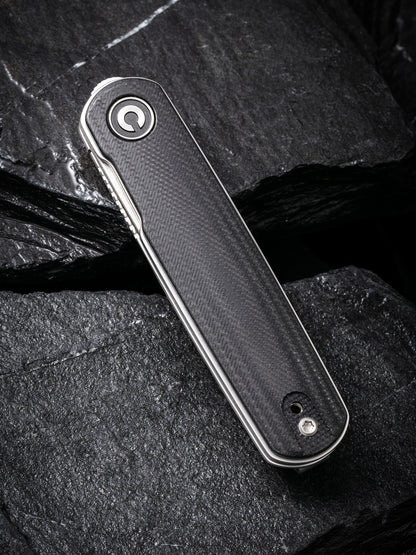 Civivi Lumi 2.56" Sandvik 14C28N Black G10 Folding Knife by Justin Lundquist C20024-3