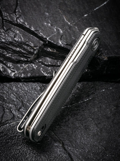 Civivi Lumi 2.56" Sandvik 14C28N Black G10 Folding Knife by Justin Lundquist C20024-3