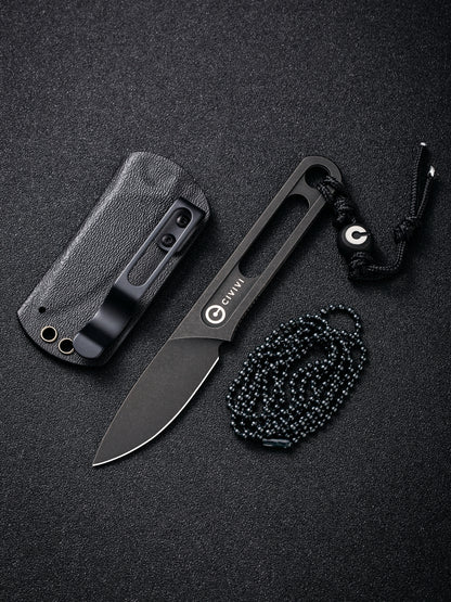 Civivi Minimis 2.22" Black 10Cr15CoMoV Neck Knife by Ostap Hel C20026-1