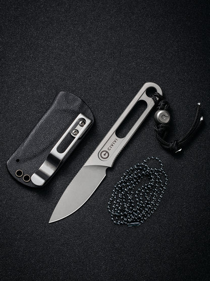 Civivi Minimis 2.22" Stonewashed 10Cr15CoMoV Neck Knife by Ostap Hel C20026-2