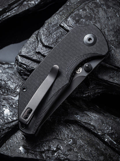 Civivi Thug 2 2.69" Black Stonewashed Nitro-V Black G10 Folding Knife by Matthew Christensen C20028C-1