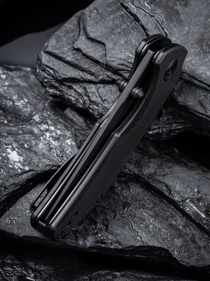 Civivi Thug 2 2.69" Black Stonewashed Nitro-V Black G10 Folding Knife by Matthew Christensen C20028C-1